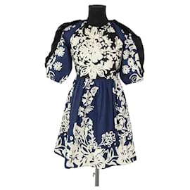 Red Valentino Robe en coton bleue Bleu
