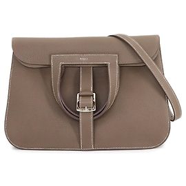 Sac à main Hermès Halzan 31 Taupe
