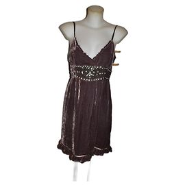 Vestido mini Ermanno Scervino de seda violeta oscuro Morado oscuro