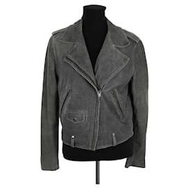 The Kooples Grey leather jacket Grey