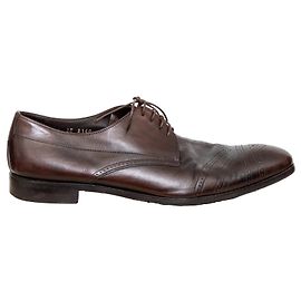 Scarpe in pelle brogue Prada Marrone