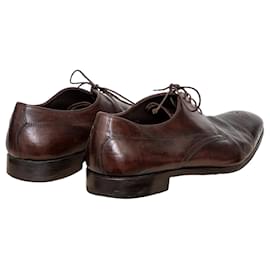 Prada-Prada Brogue Leather Shoes-Brown