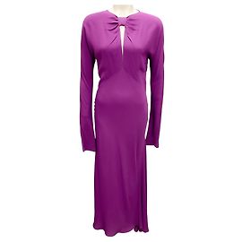 No 21 Lila Midi-Kleid mit langen Ärmeln 2024 Nr. 21 Lila