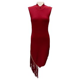 Jonathan Simkhai Vestido Mini Claire Oxblood Simkhai Roja