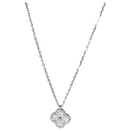 Colgante Sweet Alhambra de oro blanco y diamantes Van Cleef & Arpels Otro