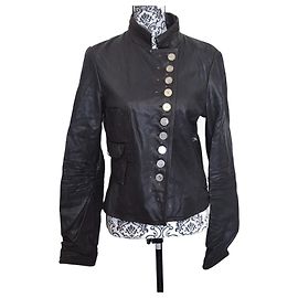 Marithé et François Girbaud Veste en cuir marron marithe francois girbaud taille 42 XL perfecto Marron foncé