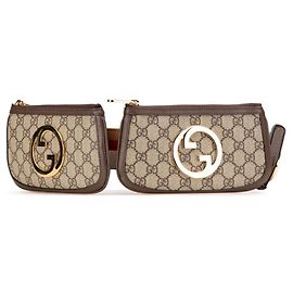 Sac banane Gucci GG Supreme Blondie Marron