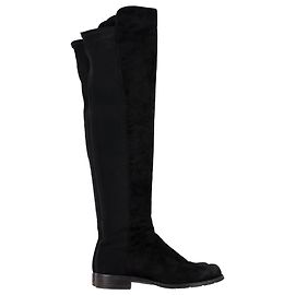 Stuart Weitzman 5050 Knee-High Boots in Black Suede Black