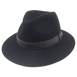 Hermès Fedora de Conejo Hermes Negro