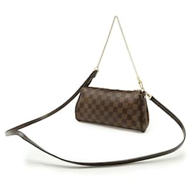 Louis Vuitton-Clutch Eva Damier Louis Vuitton-Marrom