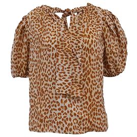 Isolda-Bluse aus Seide mit Tierdruck von Ulla Johnson Andere