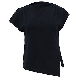Camiseta assimétrica Isabel Marant Sebani em algodão preto Preto