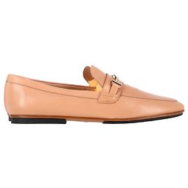 Tod's Double-T Slipper aus beigem Leder Beige