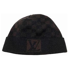Louis Vuitton Petit Damier Wool Knit Hat Brown
