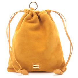 Bolsa pouch de camurça Miu Miu marrom Marrom