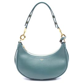 Céline Celine Medium Ava Leather Strap Bag Green