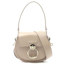 Chloé Bolsa de couro TESS Small Bege da Chloe Marrom Bege