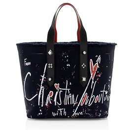 Christian Louboutin Canvas Frangibus Tote Schwarz