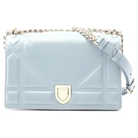 Dior-Dior DIORAMA Leather Shoulder Bag-Blue