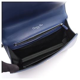 Dior-Dior DIORAMA Leather Shoulder Bag Blue-Blue