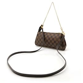 Louis Vuitton-Clutch Eva Damier Louis Vuitton-Marrom