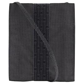 Hermès-Hermes Herline Mini Pochette Nylon Canvas Shoulder Bag-Grey