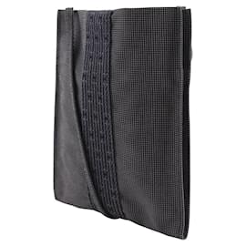 Hermès-Hermes Herline Mini Pochette Nylon Canvas Shoulder Bag-Grey