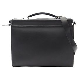 Fendi Peekaboo Leder Aktentasche Schwarz