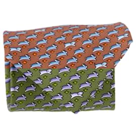 Hermès-Hermès Rabbit Print Tie in Multicolor Silk-Multiple colors