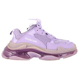 Balenciaga Triple S Sneakers mit transparenter Sohle aus lila Polyester Andere