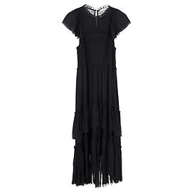Abito Midi Leonore in Seta Nera Ulla Johnson Nero