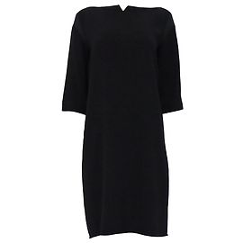 Robe midi à manches 3/4 en V-Cut de The Row en acétate noir Noir