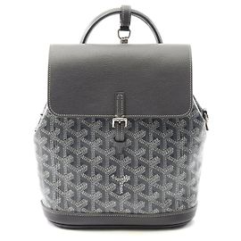 Goyard Alpin Mini Rucksack aus PVC-Canvas Grau