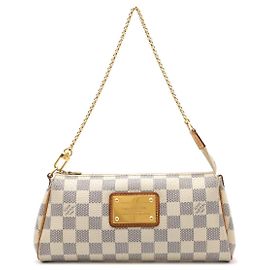 Louis Vuitton Damier Azur Eva Clutch Weiß