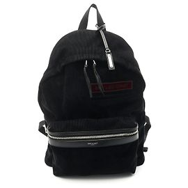 Yves Saint Laurent Sac à dos en velours côtelé Saint Laurent Noir