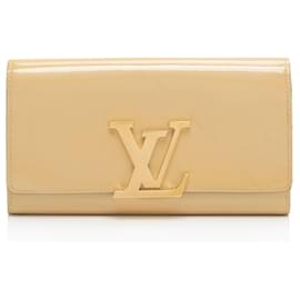 Louis Vuitton-Carteira Louise Neo Sobe em couro envernizado Louis Vuitton - LIQUIDAÇÃO FINAL-Marrom,Bege