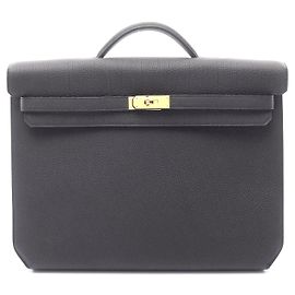 Hermès Hermes Kelly Depeche 36 Aktentasche Schwarz Schwarz