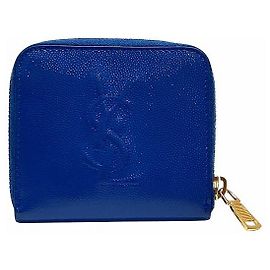 Yves Saint Laurent Carteira de couro com zíper Saint Laurent 568985 Preto