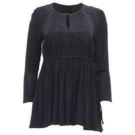 Marc by Marc Jacobs Ruched Bluse Co aus schwarzer Viskose Schwarz