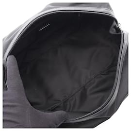 Prada-Prada Nylon Saffiano Leather Clutch Bag-Black