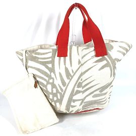 Hermès HERMES Panier de Plage Sac Tote Beige Orange