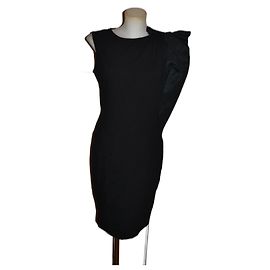 Vestido midi Red Valentino negro de algodón Negro