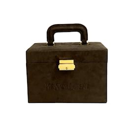 Coffre à bijoux en daim marron Yves Saint Laurent Marron