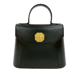 Yves Saint Laurent Black Leather Mini Tote Bag Black