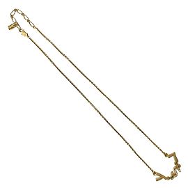 Collar de logo dorado Yves Saint Laurent Dorado