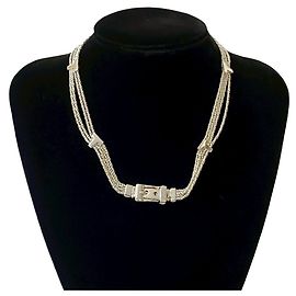 Tiffany & Co Collar de cinturón de cuerda Tiffany T Plata