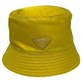 Chapeau seau Re-Nylon Prada Jaune