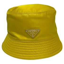 Prada-Prada Re-Nylon Bucket Hat-Yellow