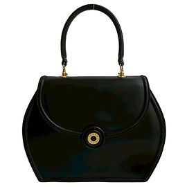 Tiffany & Co. Black Leather Handbag Black