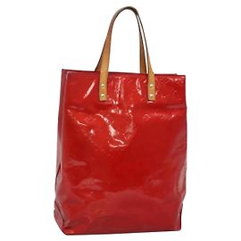 LOUIS VUITTON Monogram Vernis Reade MM Sac à main Rouge M91086 LV Auth bs28208 Rouge